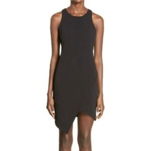 LEITH NWT black sleeveless asymmetrical shift dress